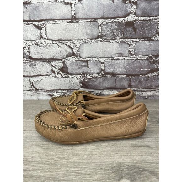 Minnetonka Moccasins Brown Leather Driving Moccasin Loafers Women Sz 6M US/36EU - Picture 12 of 16